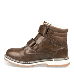 Bottines Fourré MARRON Garçon Motif Uni Scratch