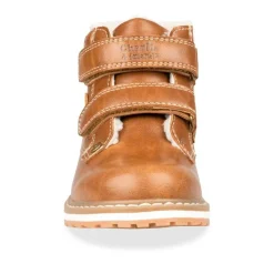 Bottines Fourré MARRON Garçon Motif Uni Scratch
