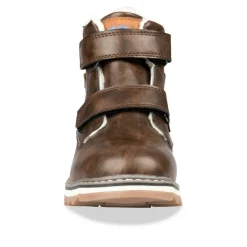 Bottines Fourré MARRON Garçon Motif Uni Scratch