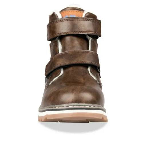 Bottines Fourré MARRON Garçon Motif Uni Scratch