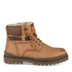 Bottines Fourré MARRON Homme Motif Uni Lacets