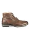 Bottines Fourré MARRON Homme CUIR Motif Uni Lacets