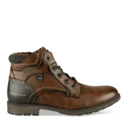 Bottines Fourré MARRON Homme Motif Uni Lacets