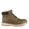 Bottines Fourré MARRON Homme Motif Uni Lacets
