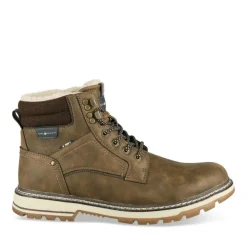 Bottines Fourré MARRON Homme Motif Uni Lacets