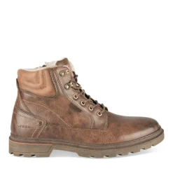 Bottines Fourré MARRON Homme Motif Uni Lacets