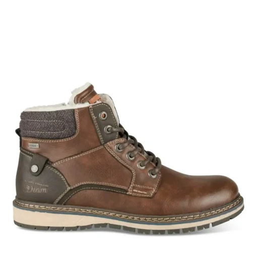 Bottines Fourré MARRON Homme A Enfiler