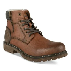 Bottines Fourré MARRON Homme Lacets