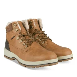 Bottines Fourré MARRON Homme Motif Uni Lacets