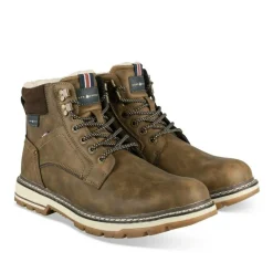 Bottines Fourré MARRON Homme Motif Uni Lacets