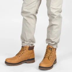 Bottines Fourré MARRON Homme Motif Uni A Enfiler