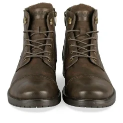 Bottines Fourré MARRON Homme Motif Uni A Enfiler