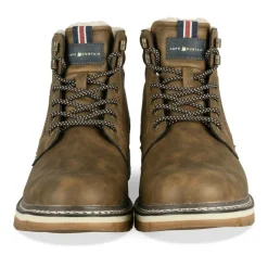 Bottines Fourré MARRON Homme Motif Uni Lacets