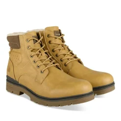 Bottines Fourré MARRON Homme Motif Uni A Enfiler