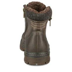 Bottines Fourré MARRON Homme Motif Uni Lacets
