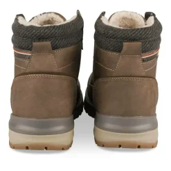 Bottines Fourré MARRON Homme Motif Uni Lacets