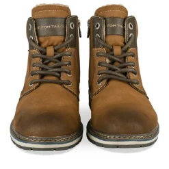 Bottines Fourré MARRON Homme Motif Uni Lacets