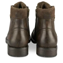 Bottines Fourré MARRON Homme Motif Uni A Enfiler