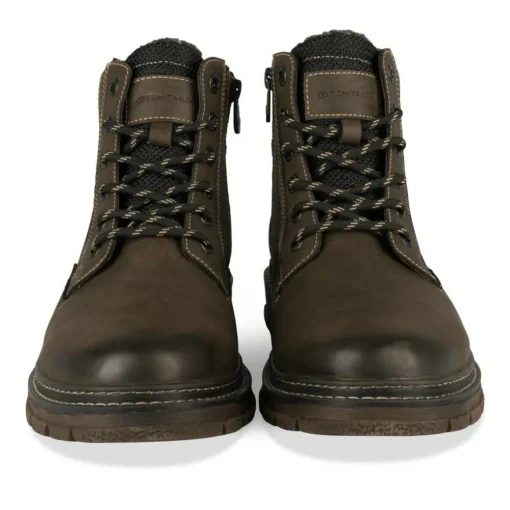 Bottines Fourré MARRON Homme Motif Uni Lacets