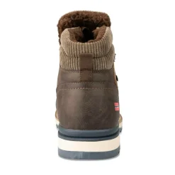 Bottines Fourré MARRON Homme Motif Uni Lacets