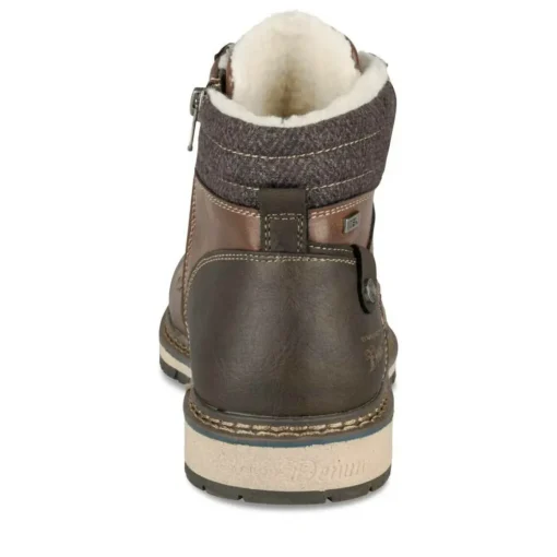Bottines Fourré MARRON Homme A Enfiler