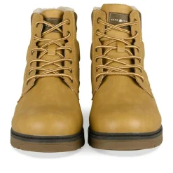 Bottines Fourré MARRON Homme Motif Uni A Enfiler