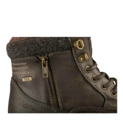 Bottines Fourré MARRON Homme Motif Uni Lacets