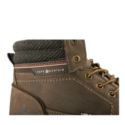 Bottines Fourré MARRON Homme Motif Uni Lacets