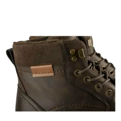 Bottines Fourré MARRON Homme Motif Uni A Enfiler