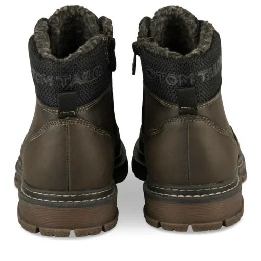 Bottines Fourré MARRON Homme Motif Uni Lacets
