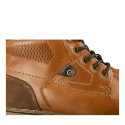 Bottines Fourré MARRON Homme CUIR Motif Uni Lacets