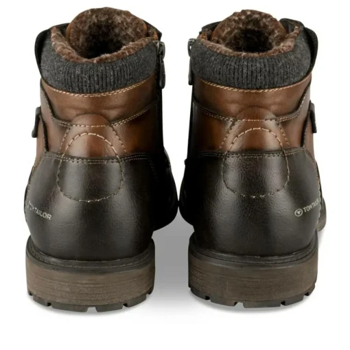 Bottines Fourré MARRON Homme Motif Uni Lacets