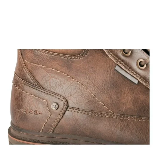 Bottines Fourré MARRON Homme Motif Uni Lacets