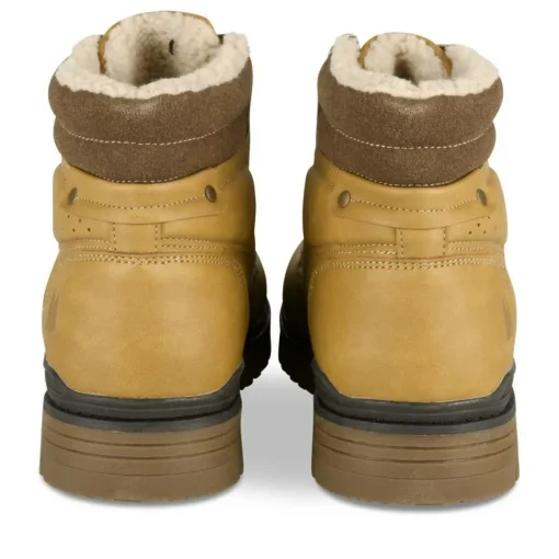 Bottines Fourré MARRON Homme Motif Uni A Enfiler
