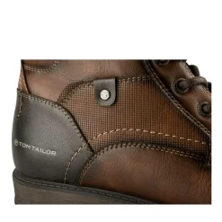 Bottines Fourré MARRON Homme Motif Uni Lacets