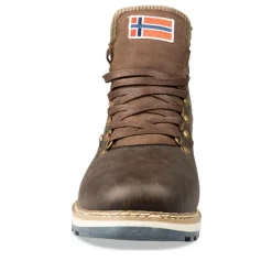 Bottines Fourré MARRON Homme Motif Uni Lacets