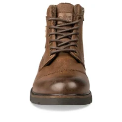 Bottines Fourré MARRON Homme Motif Uni Lacets