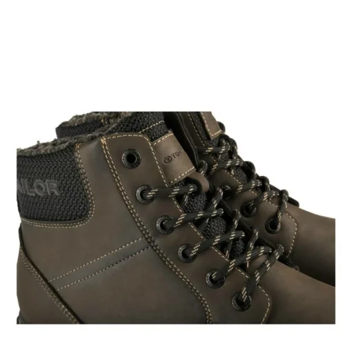 Bottines Fourré MARRON Homme Motif Uni Lacets