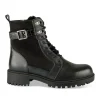 Bottines Fourré NOIR Femme Motif Uni Fermeture éclair
