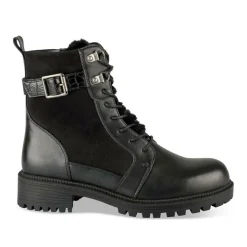 Bottines Fourré NOIR Femme Motif Uni Fermeture éclair