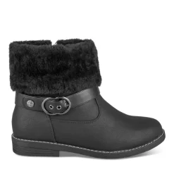 Bottines Fourré NOIR Femme Motif Uni Fermeture éclair