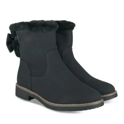 Bottines Fourré NOIR Femme Motif Uni Fermeture éclair
