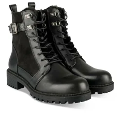 Bottines Fourré NOIR Femme Motif Uni Fermeture éclair