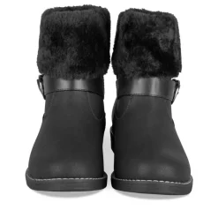 Bottines Fourré NOIR Femme Motif Uni Fermeture éclair