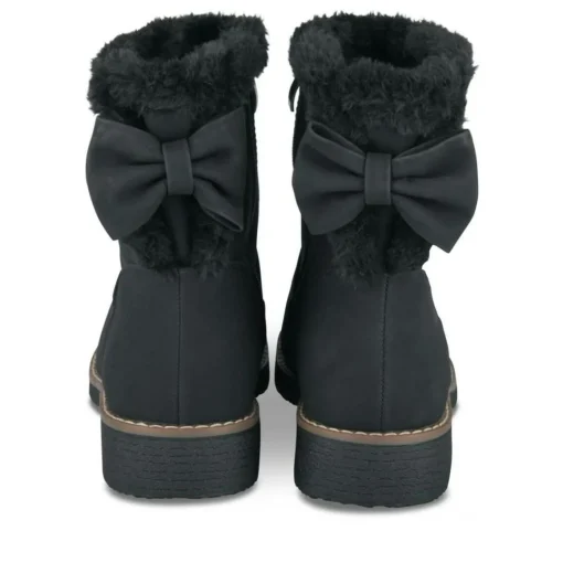 Bottines Fourré NOIR Femme Motif Uni Fermeture éclair