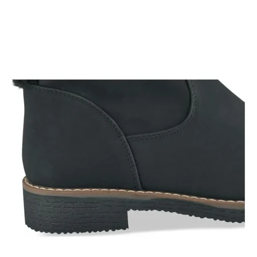 Bottines Fourré NOIR Femme Motif Uni Fermeture éclair