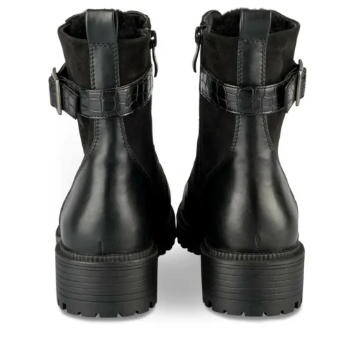 Bottines Fourré NOIR Femme Motif Uni Fermeture éclair