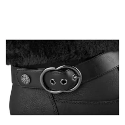 Bottines Fourré NOIR Femme Motif Uni Fermeture éclair