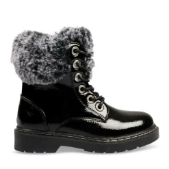 Bottines Fourré NOIR Fille Lacets