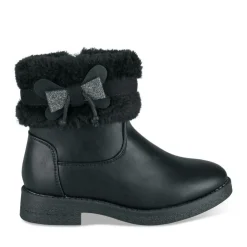 Bottines Fourré NOIR Fille Motif Paillettes Fermeture éclair